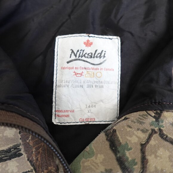 Vintage Nikaldi Camo Hunting Jacket Men's XL Lightweight Made in Canada 80s 90s - Picture 3 of 8